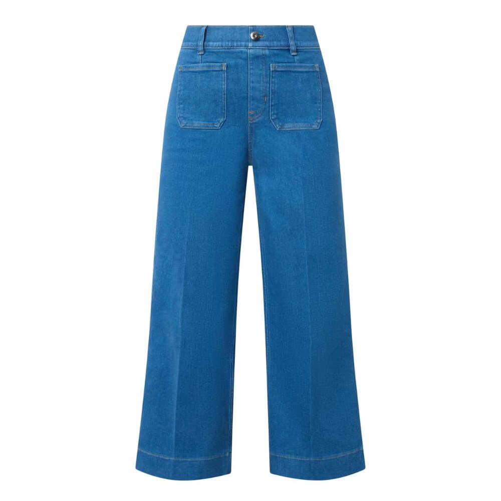 SPANX Pull-On Wide-Leg Crop Jeans